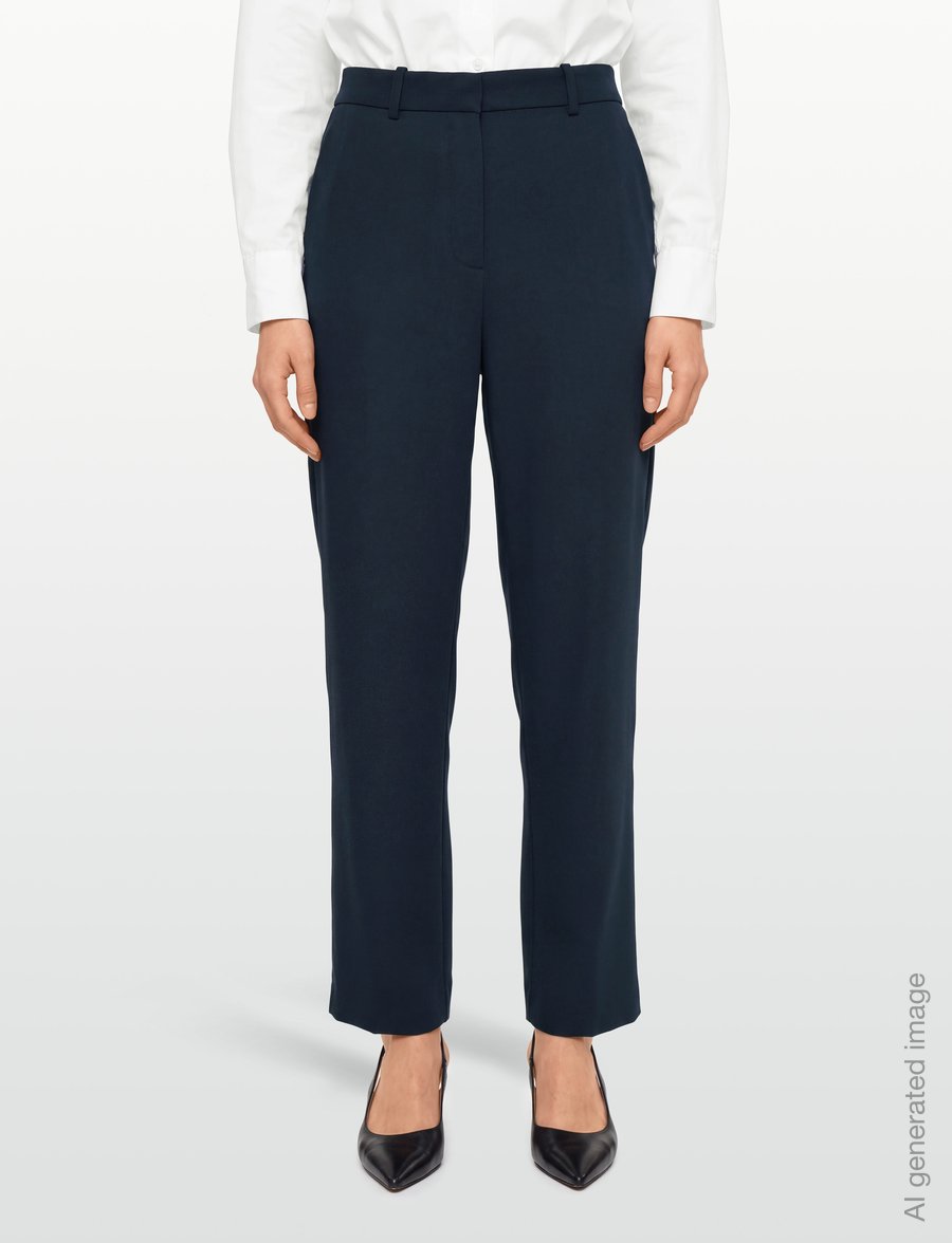 Mango - Straight suit trousers - kostymbyxor - navy - 3