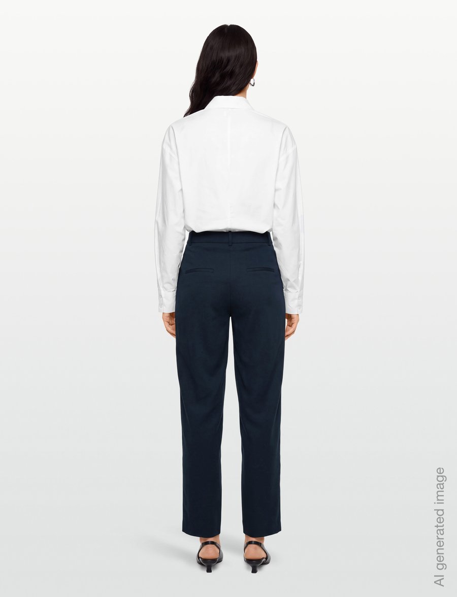 Mango - Straight suit trousers - kostymbyxor - navy - 4