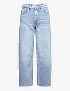 Culotte jeans with openings - OPEN BLUE