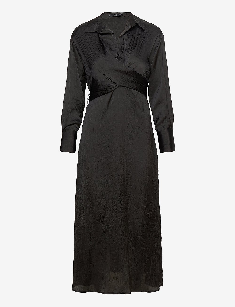 mango wrap shirt dress Mango Red Shirt-style Short Sleeve Wrap Midi Dress