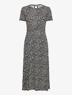 Printed cut-out detail dress, Mango