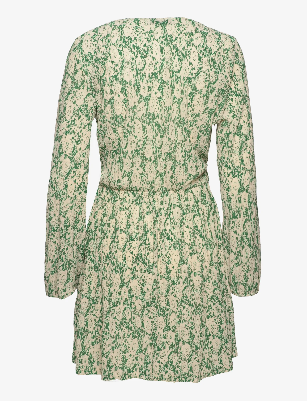 Mango - Textured floral-pattern dress - festklær til outlet-priser - green - 1