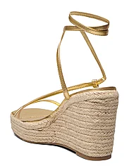Mango - Metallic wedge sandals with straps - espadrillos med hæl - gold - 2