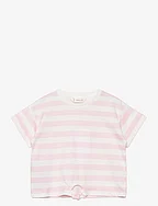 Knot striped T-shirt - PINK