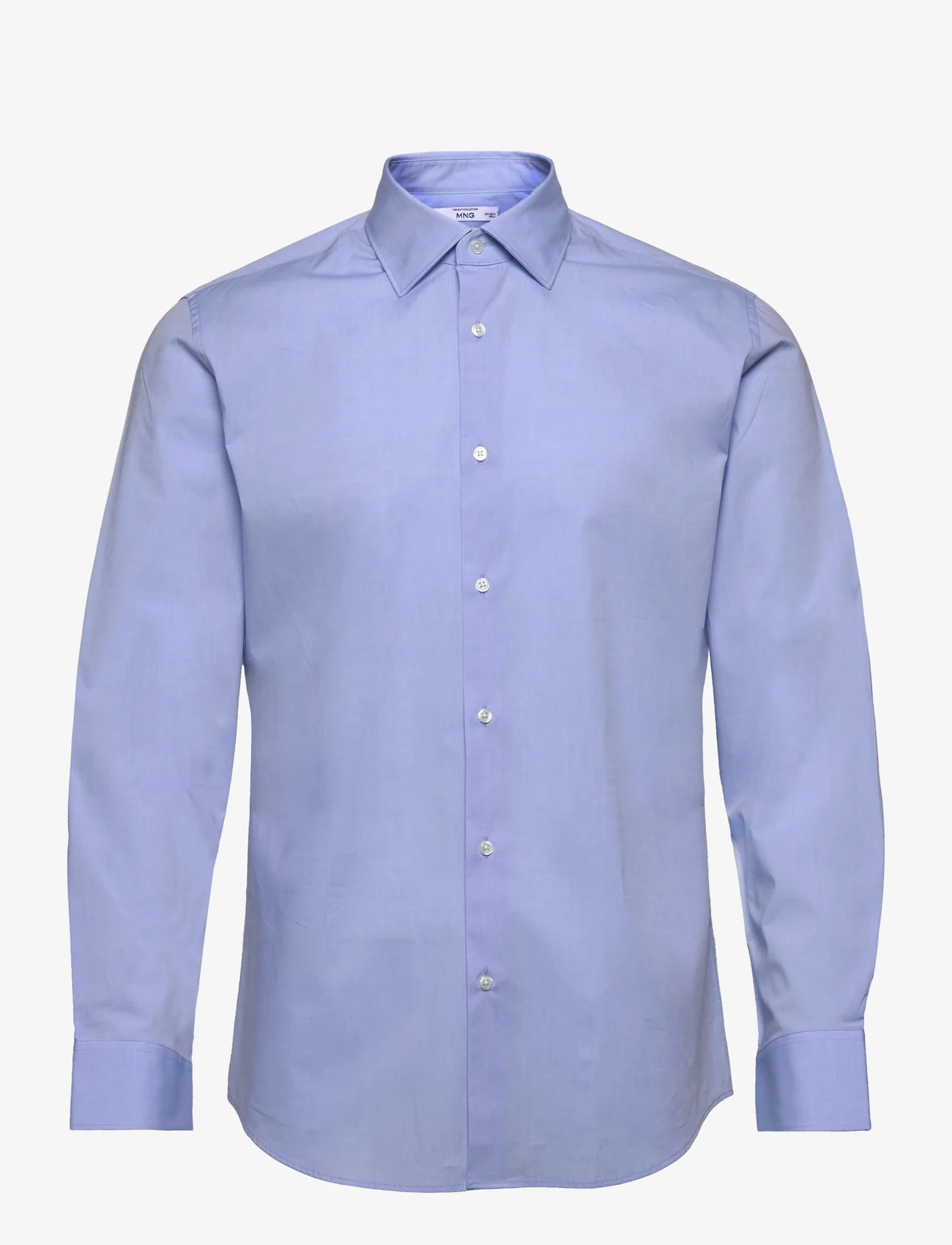 Mango - Slim fit stretch cotton suit shirt - penskjorter - lt-pastel blue - 0