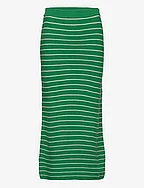 Striped knitted skirt - GREEN