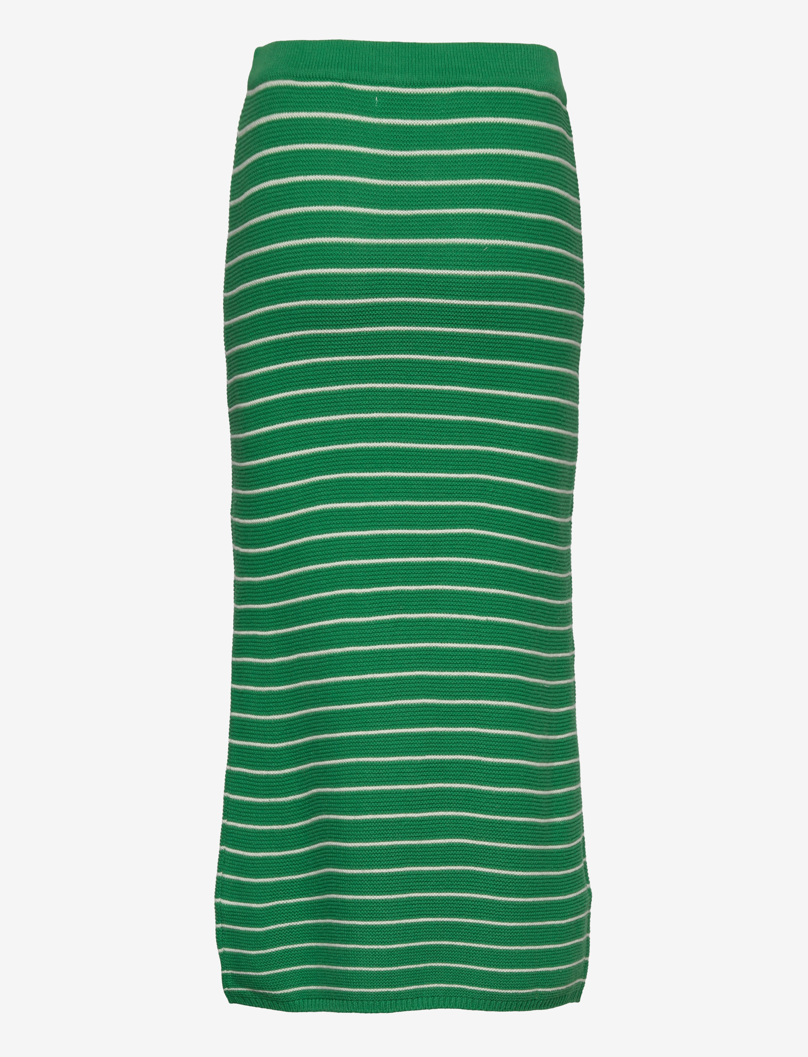 Mango - Striped knitted skirt - strickröcke - green - 1