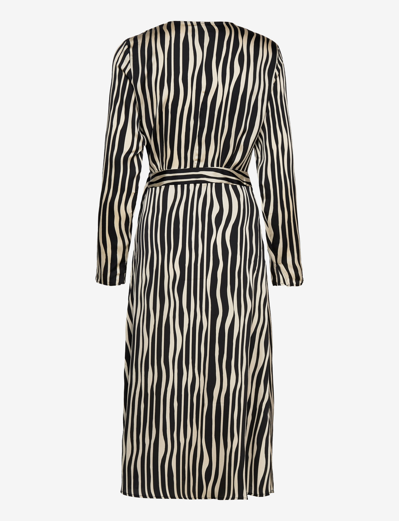 Mango - Striped midi dress - slå-om-kjoler - black - 1