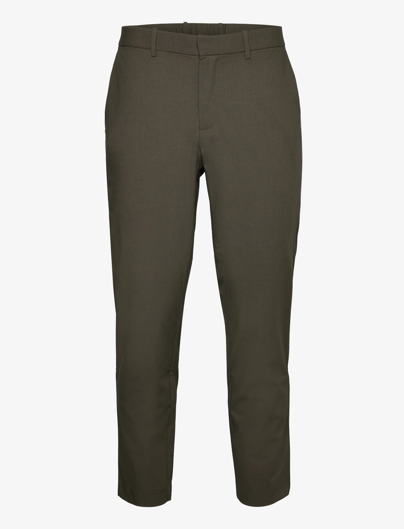 Mango - Tapered fit stretch trousers - jakkesætsbukser - beige - khaki - 0
