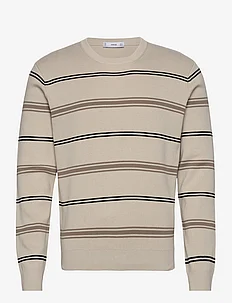 Striped cotton sweater, Mango