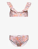 KIDS/ Floral-print bikini - ORANGE