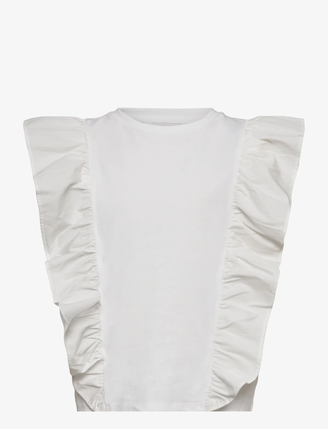 Mango - Ruffle T-shirt - sommarfynd - natural white - 0