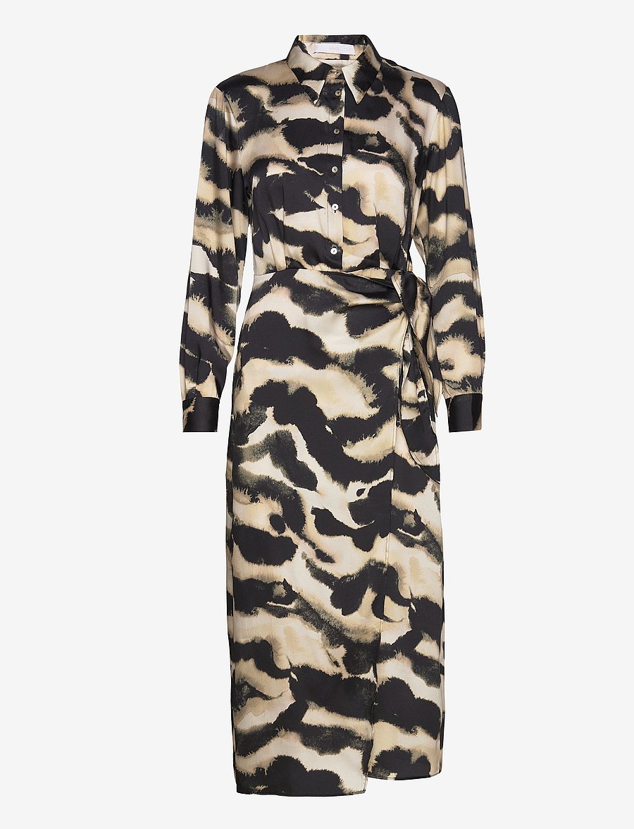 mango printed satin dress Mango halterneck satin midi dress in yellow