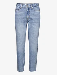 Mango - Frayed hem straight jeans - tapered jeans - open blue - 0