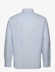 Mango - Slim fit striped linen shirt - linneskjortor - lt-pastel blue - 1