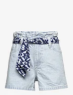 Paperbag shorts - OPEN BLUE