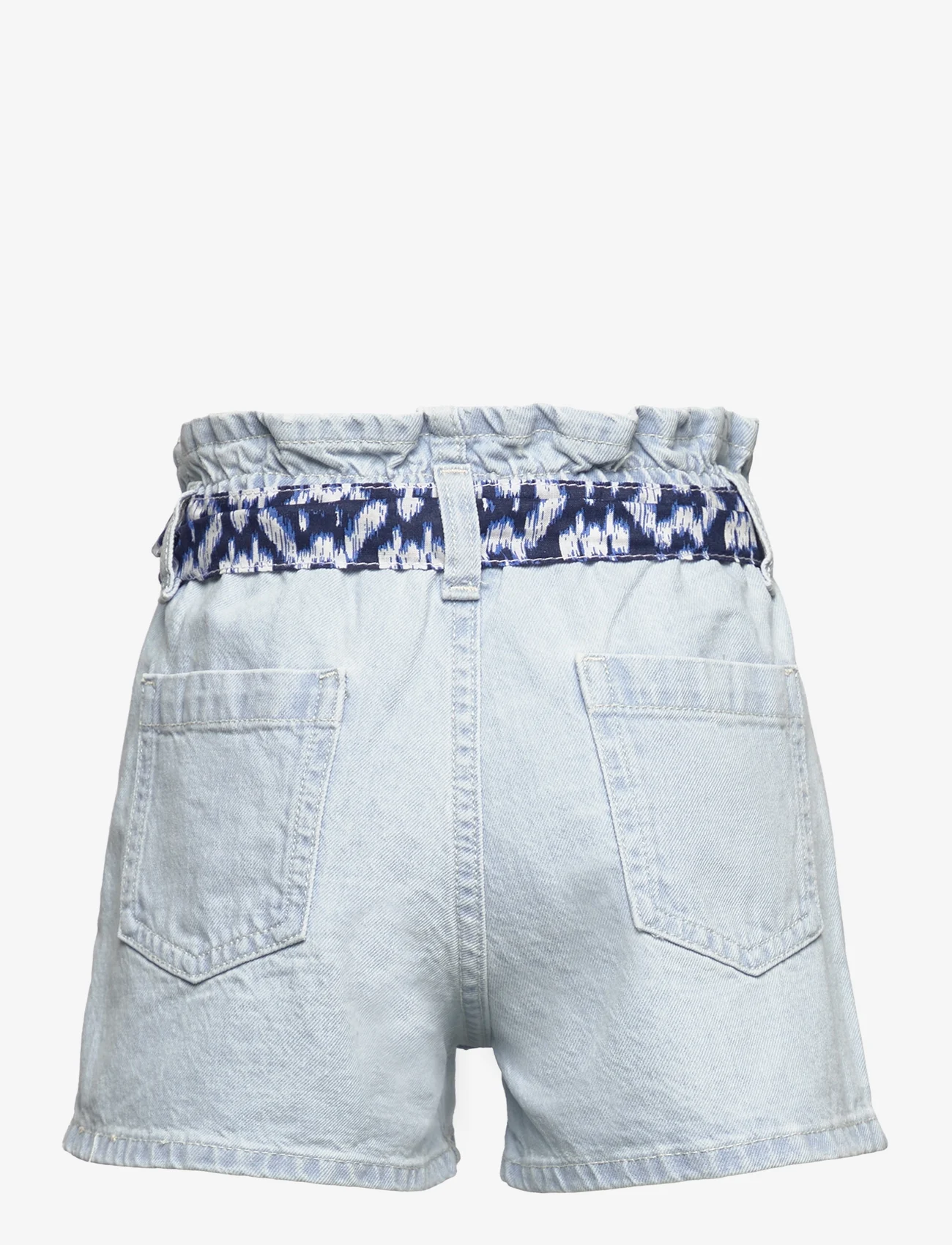 Mango - Paperbag shorts - open blue - 1