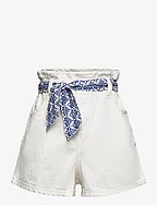 Paperbag shorts - WHITE