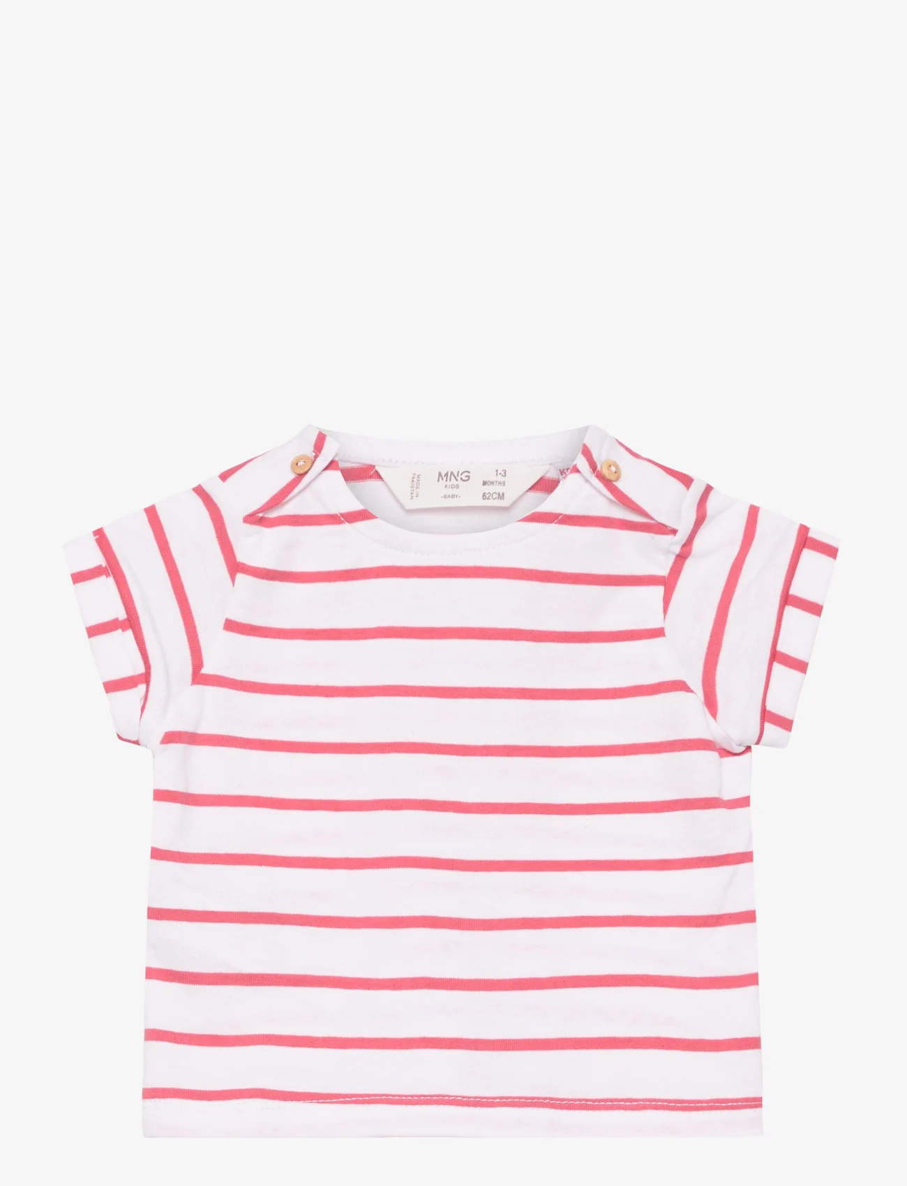 Mango - Striped T-shirt - kortærmede t-shirts - bright red - 0