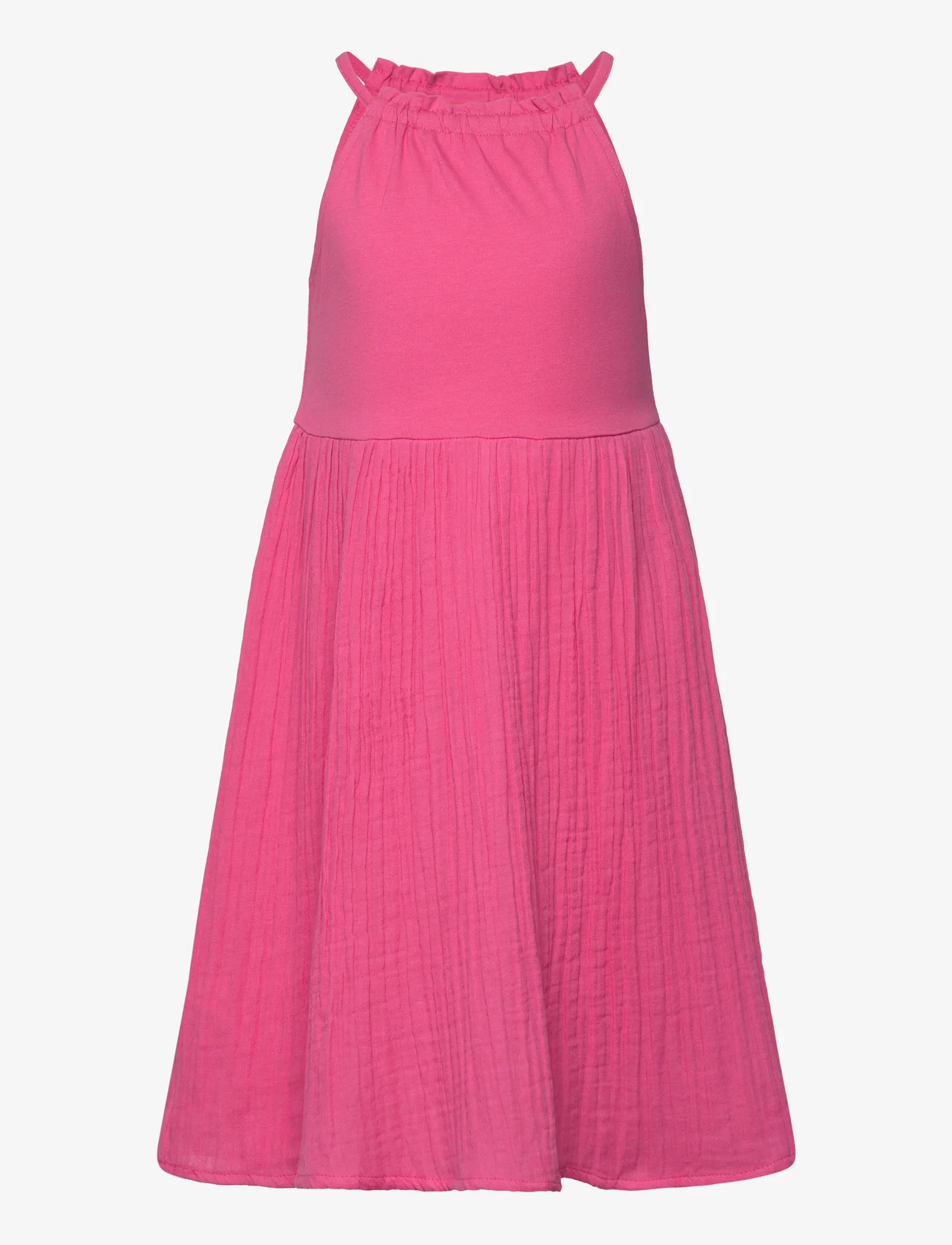 Mango - Cotton-blend dress - Ärmlösa vardagsklänningar - bright pink - 0