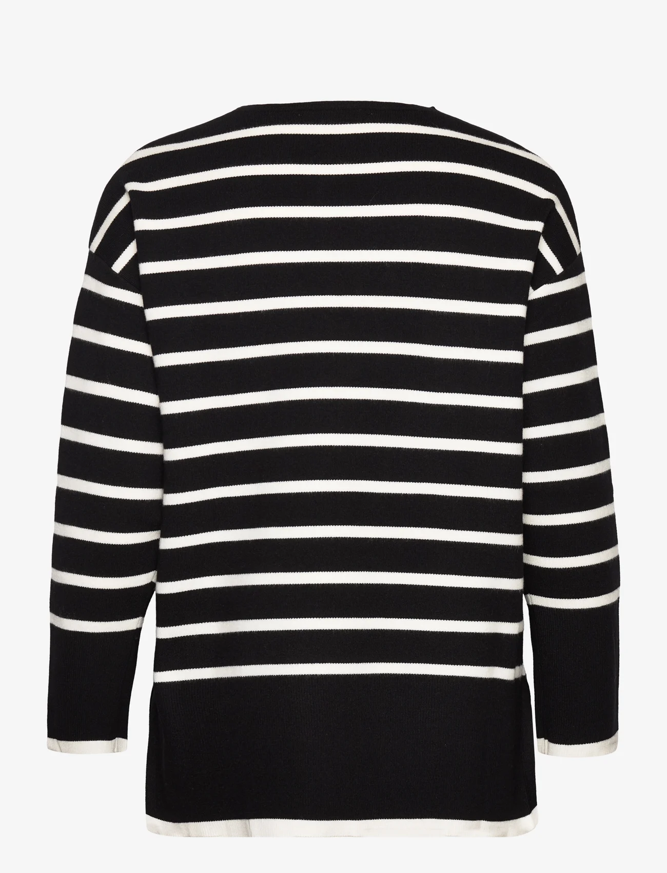 Mango - Oversized striped sweater - alhaisimmat hinnat - black - 1