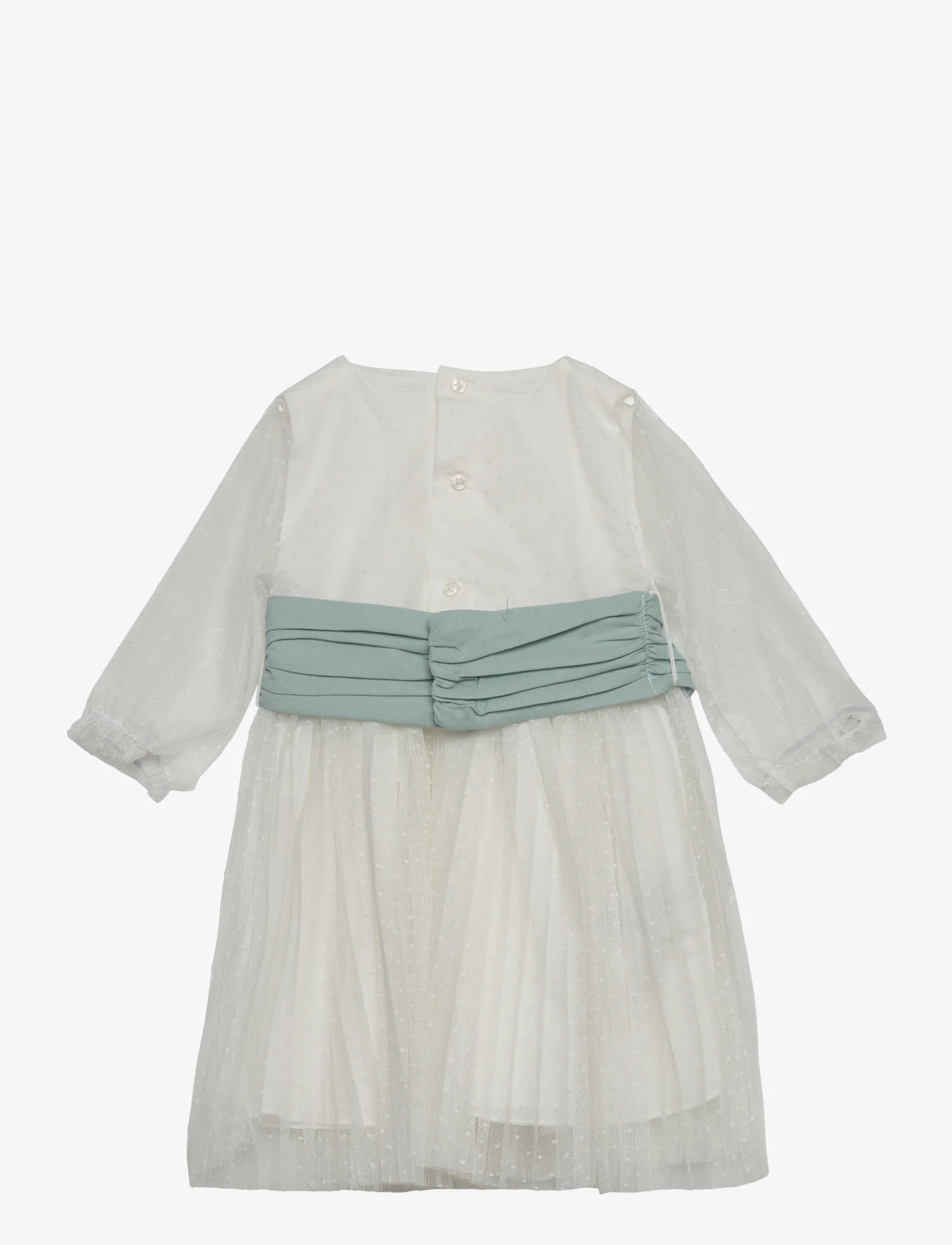 Mango - Embroidered tulle dress - festkjoler - natural white - 1