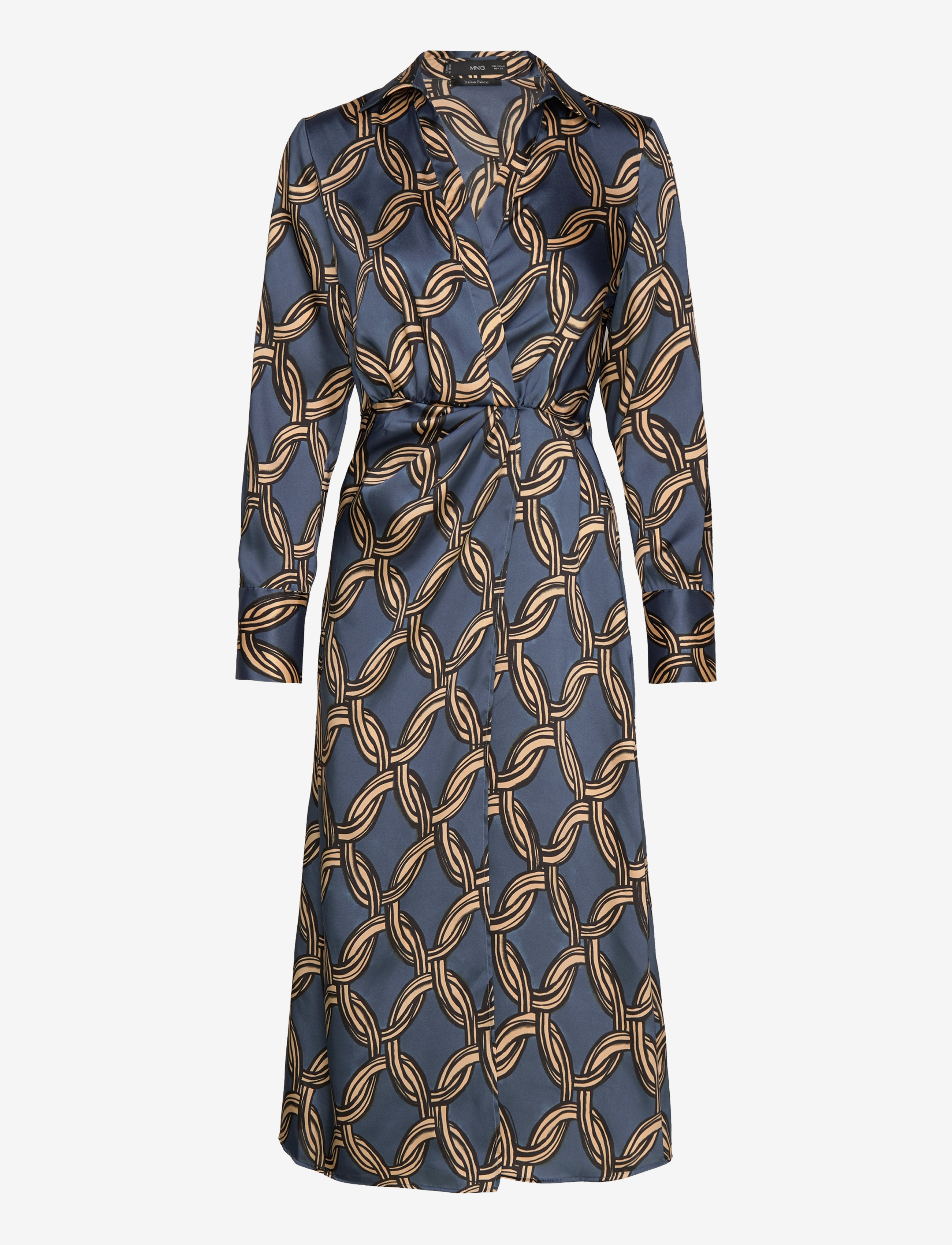 Mango Chain-print midi-dress - Klänningar - MEDIUM BLUE / blue