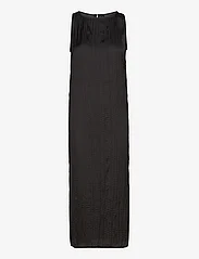 Mango - Black textured midi-dress - midi kjoler - black - 0