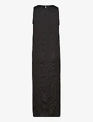 Mango - Black textured midi-dress - midi kjoler - black - 1