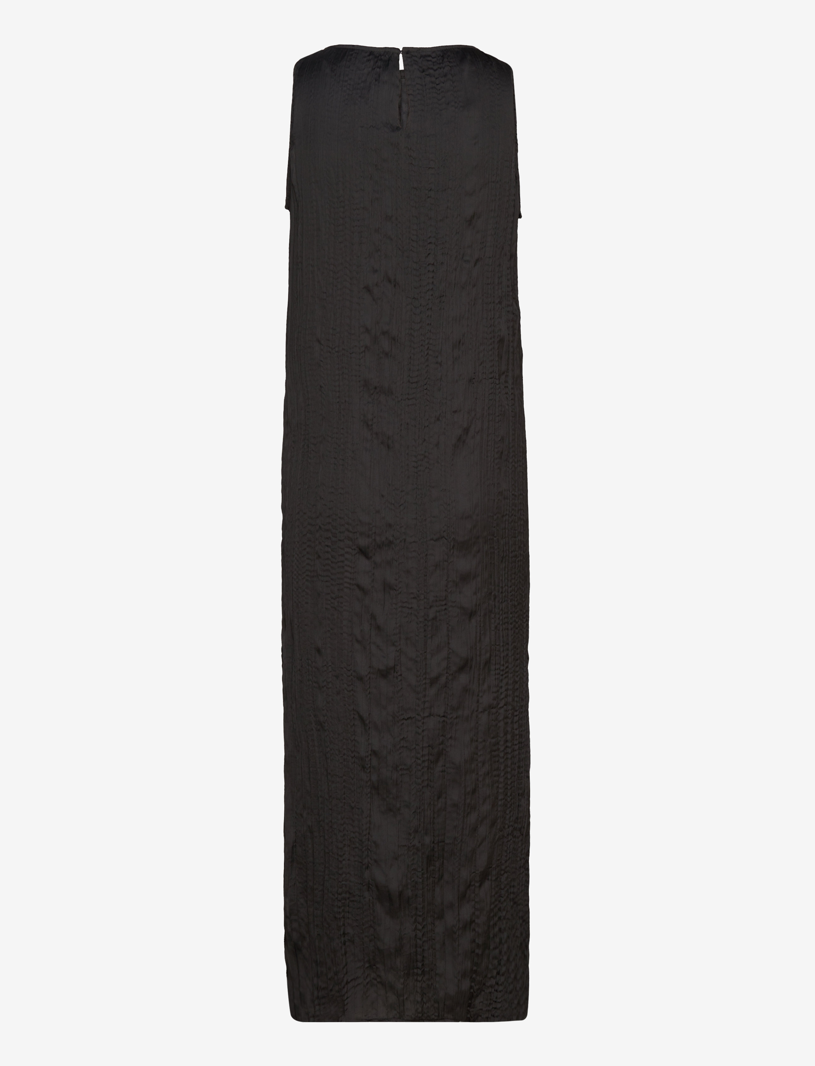 Mango - Black textured midi-dress - midiklänningar - black - 1