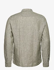 Mango - 100% linen Mao collar shirt - hørskjorter - beige - khaki - 1