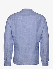 Mango - 100% linen Mao collar shirt - lt-pastel blue - 1