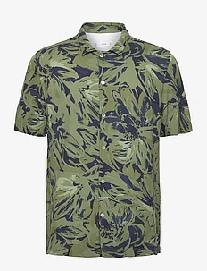 Regular fit tropical print shirt, Mango