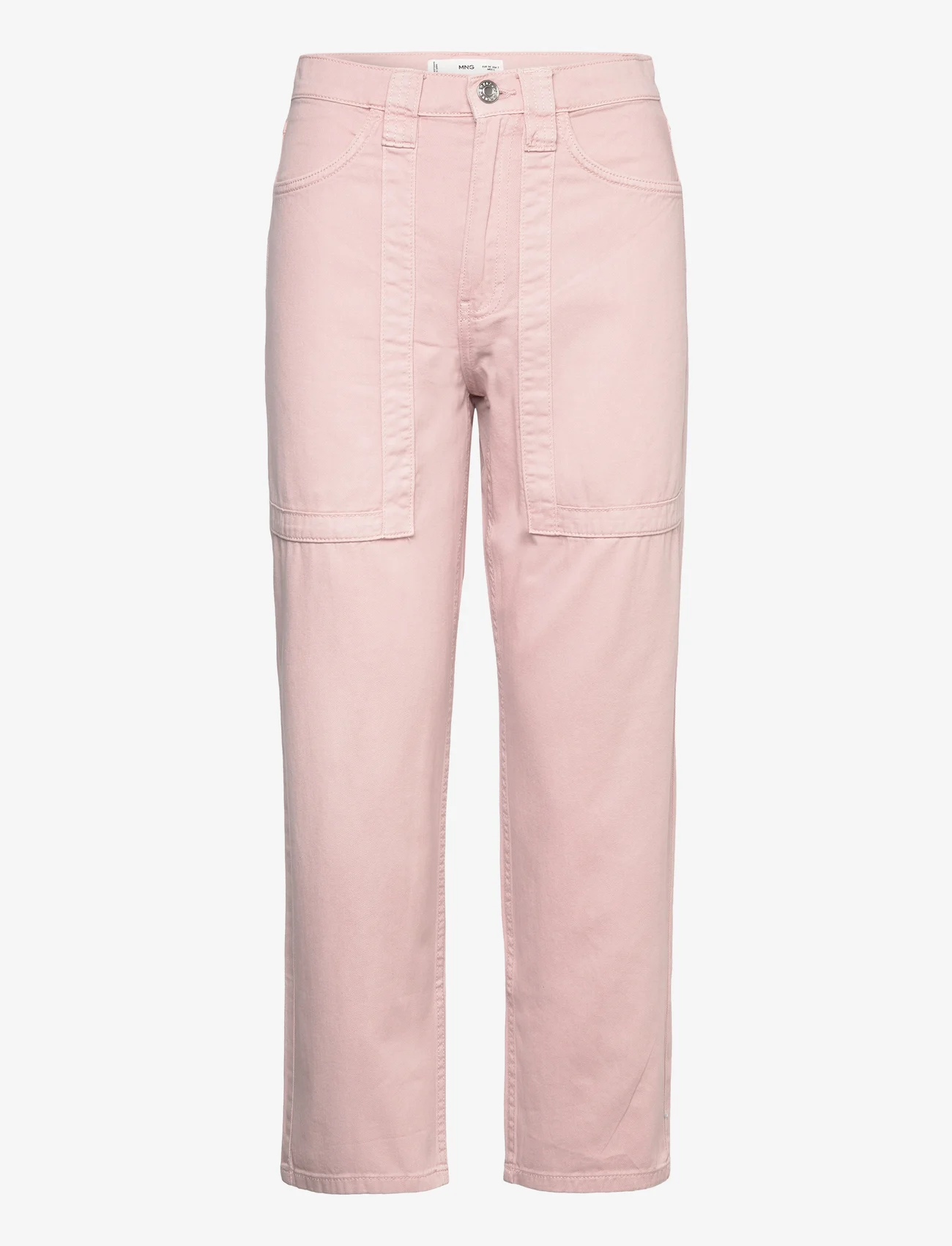 Mango - High-waist slouchy jeans - straight jeans - lt-pastel pink - 0
