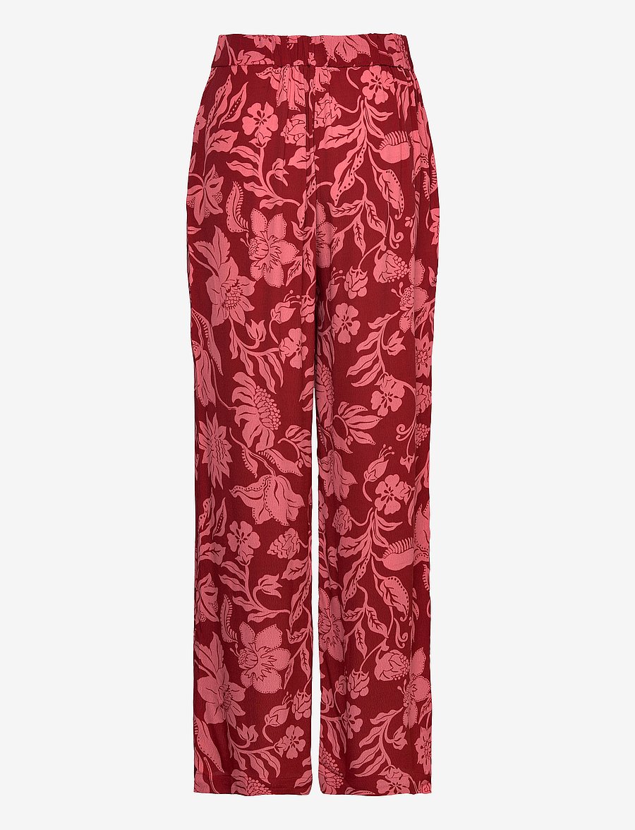 Mango - Floral palazzo trousers - pink - 1