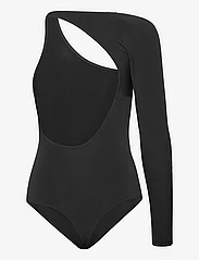 Mango - Bodysuit with asymmetrical neckline - bodys - black - 1