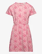 Printed cut-out detail dress - PINK