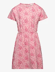 Mango - Printed cut-out detail dress - kortärmade vardagsklänningar - pink - 0