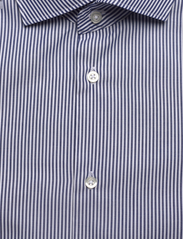 Mango - Slim fit striped cotton shirt - penskjorter - navy - 2