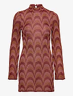 Lurex knitted dress - MEDIUM ORANGE