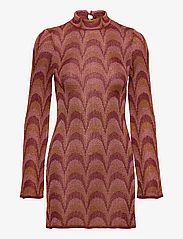 Mango - Lurex knitted dress - strikkjoler - medium orange - 0