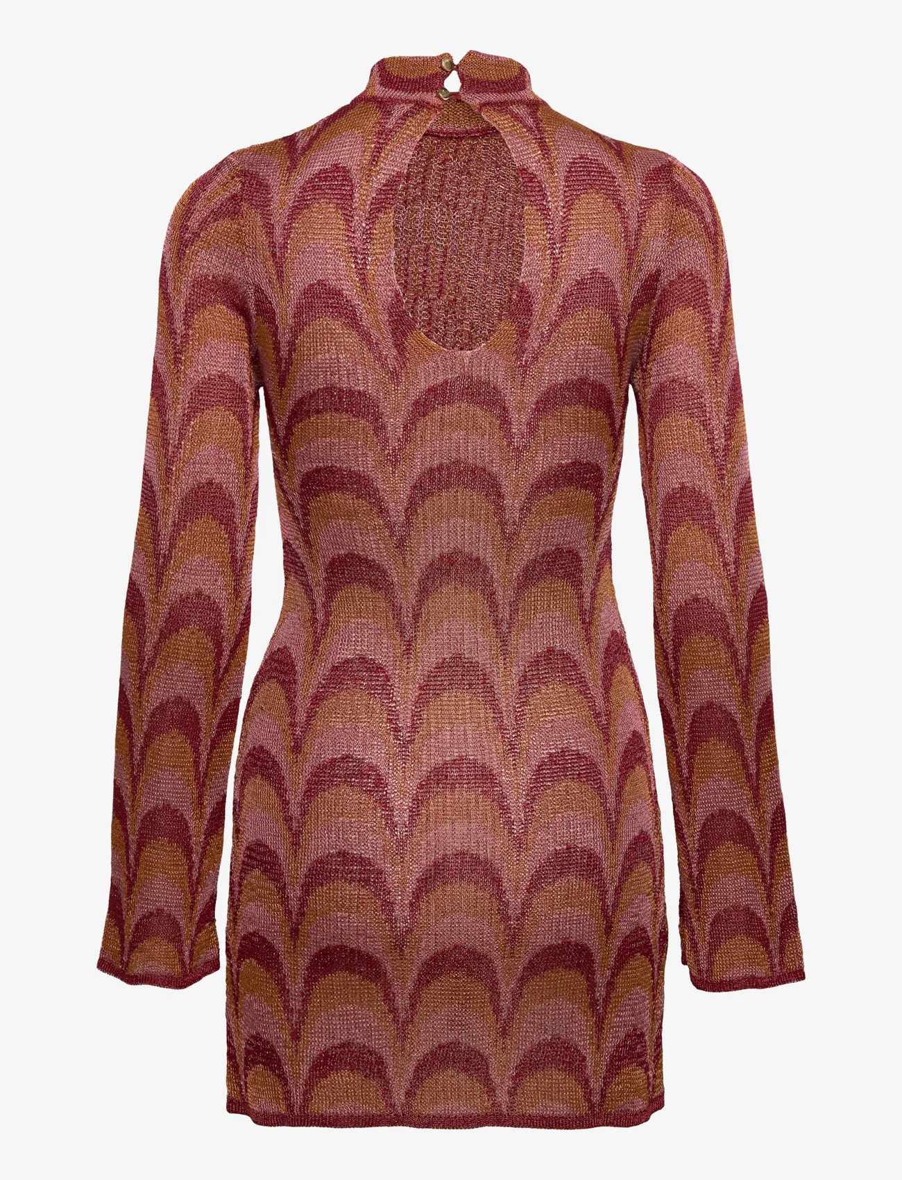 Mango - Lurex knitted dress - strikkjoler - medium orange - 1
