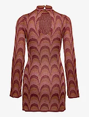 Mango - Lurex knitted dress - strikkjoler - medium orange - 1
