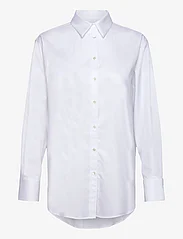 Mango - Oversize cotton shirt - langermede skjorter - white - 0