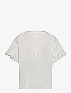 Embroidered butterfly t-shirt - NATURAL WHITE