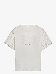 Mango - Embroidered butterfly t-shirt - kesälöytöjä - natural white - 0