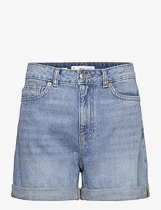 Mom-fit denim shorts, Mango