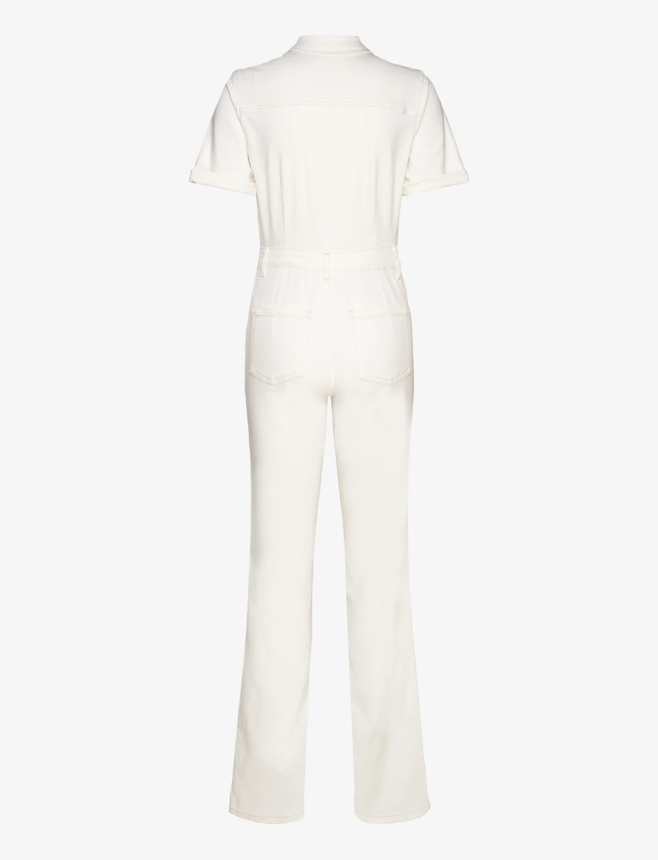 Mango - Denim zipper jumpsuit - kvinder - light beige - 1