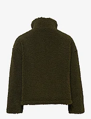 Mango - Faux shearling jacket - faux fur - green - 1