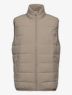 Ultra-light quilted gilet - NATURAL WHITE